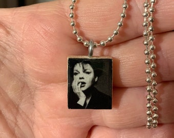Judy Garland Scrabble Pendant With Silver Plated Ball Chain