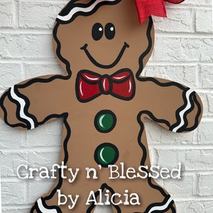 Gingerbread Boy Personalized Door Hanger