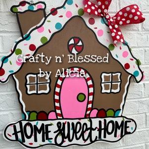 Gingerbread House Personalized Door Hanger