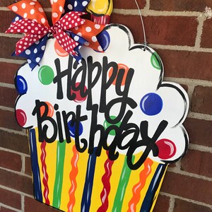 Personalized Cupcake Door Hanger