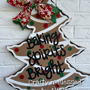 Gingerbread Cookie Tree Personalized Door Hanger