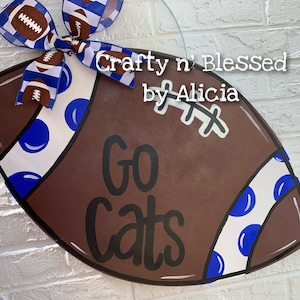 Personalized Football Door Hanger Made to Order