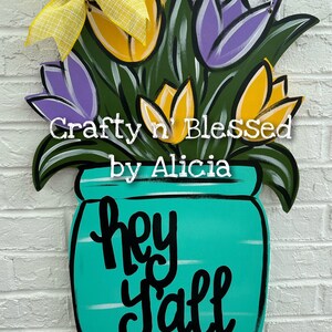 Tulip Jar Key West Custom Door Hanger