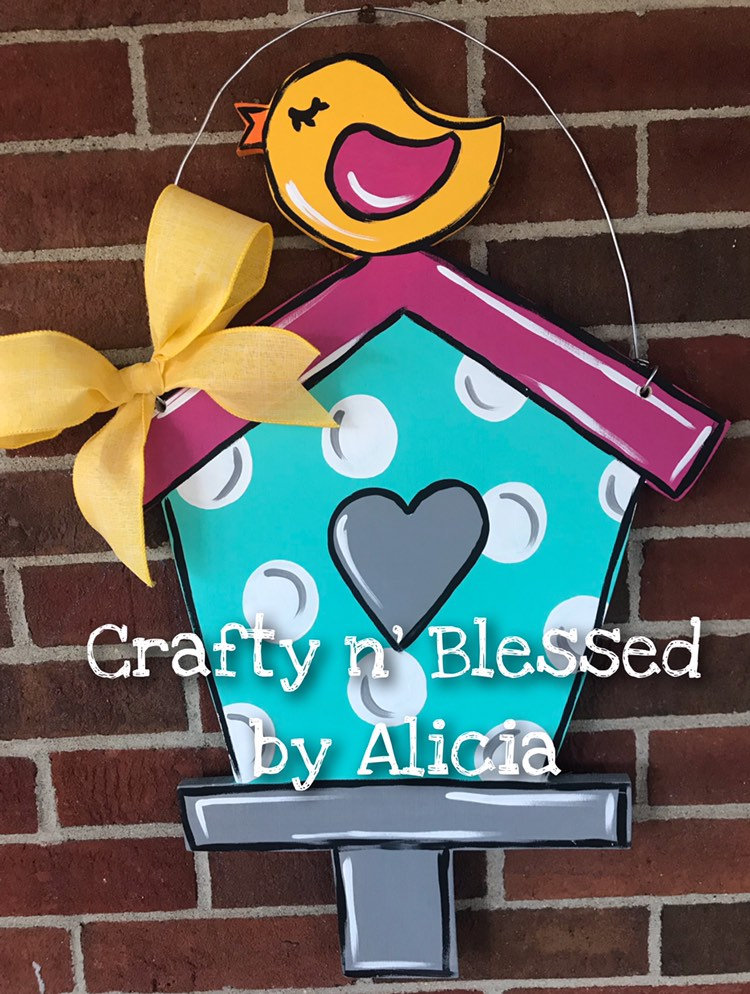 Birdhouse Door Hanger Made to Order Etsy