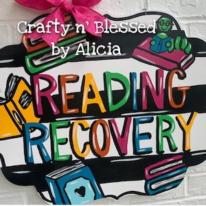 Personalized Striped Teacher Door Hanger