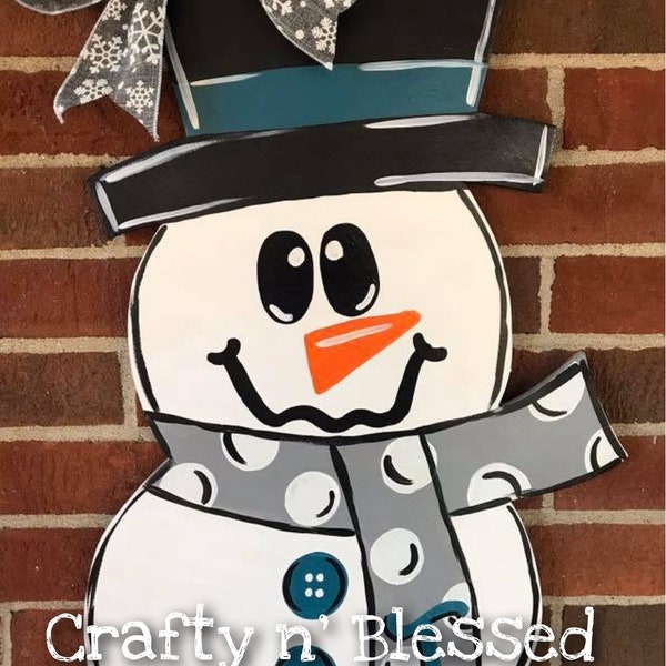 Snowman Heart Door Hanger main image 1