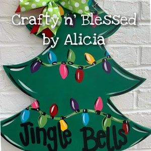 Christmas Tree Personalized Door Hanger