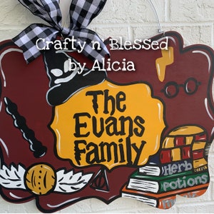 Personalized Wizard Inspired Teacher Door Hanger