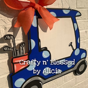 Personalized Golf Cart Custom Door Hanger
