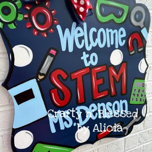 Stem Teacher Custom Door Hanger