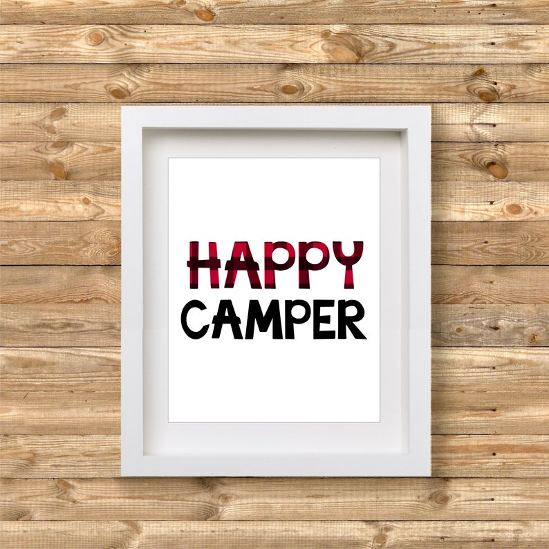 Camper Wall Art Happy Camper Printable Camper Decor - Etsy