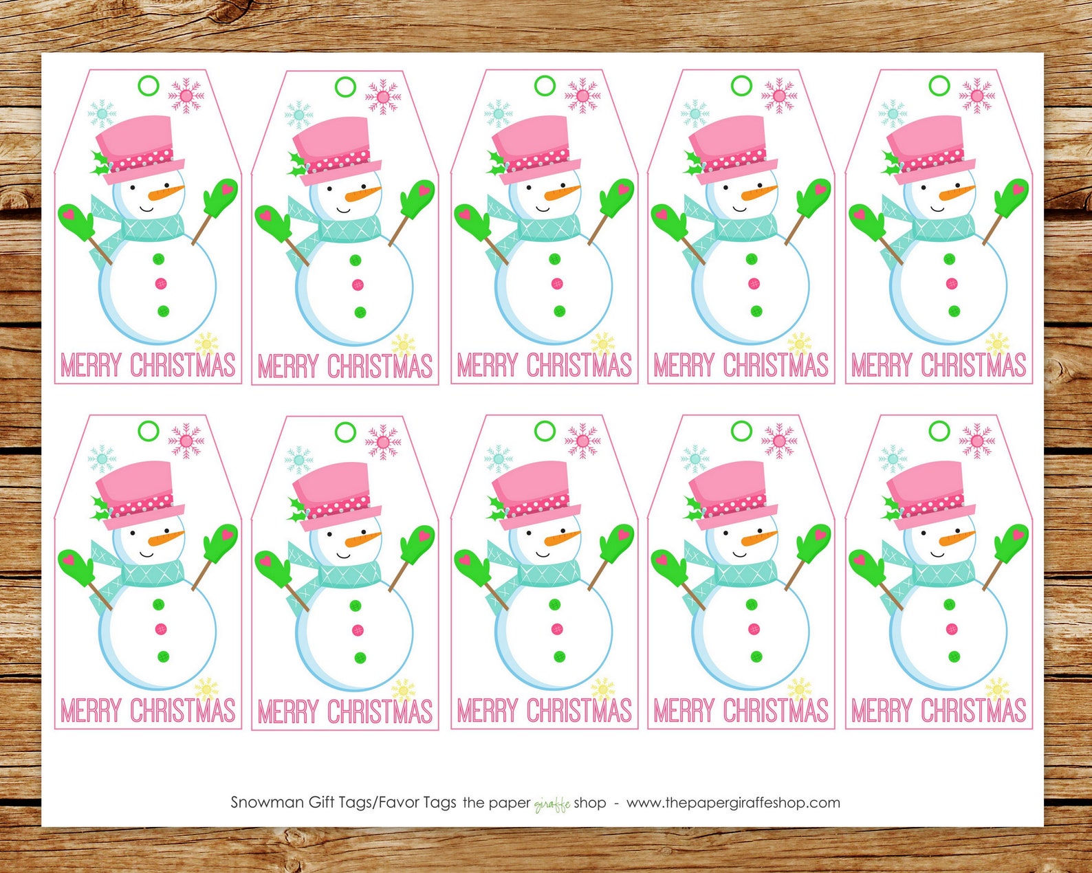 Snowman Gift Tags Printable Snowman Christmas Printable Gift | Etsy