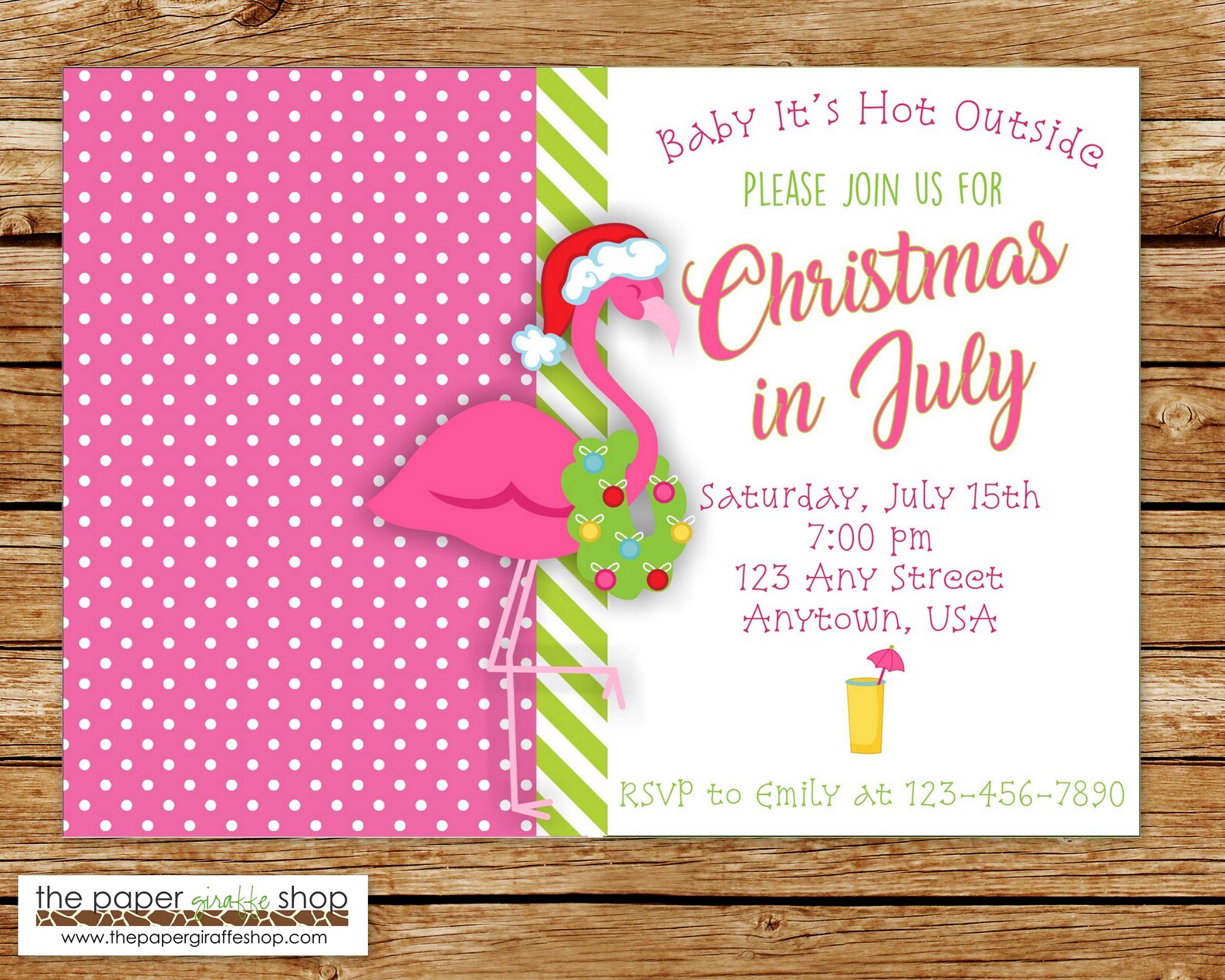 Christmas in July Invitation Christmas Party 4th of July Etsy