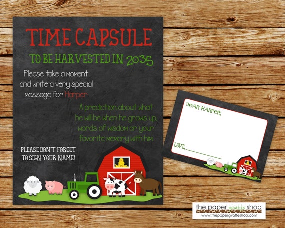 Barnyard Farm Time Capsule Time Capsule Red Barn Theme Etsy