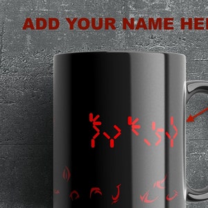 Customize YAUTJA Name - Black mug 11oz and 15oz