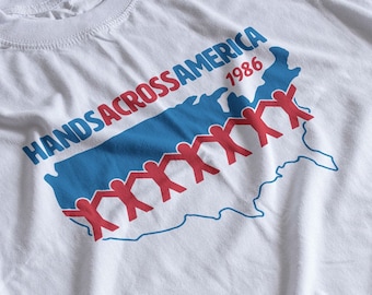 HANDS ACROSS AMERICA - T-Shirt - Women's, Ladies, Unisex|  Prop, Replica, Cosplay