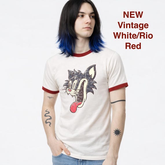 Camiseta e moletom Crazy Smiling Cat - Patrick Hockstetter Ringer