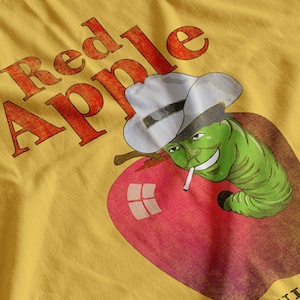 red apple tobacco shirt Cigarettes Funny Movie Men/Unisex T-Shirt Gold / S inspired by the most iconic fictional brand to appear across the Quentin Tarantino cinematic universe Red Apple Cigarettes Shirt -