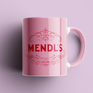Mendls Bäckerei | Becher - 11 Unzen & 15 Unzen | Konditorei | Pink Akzent Becher