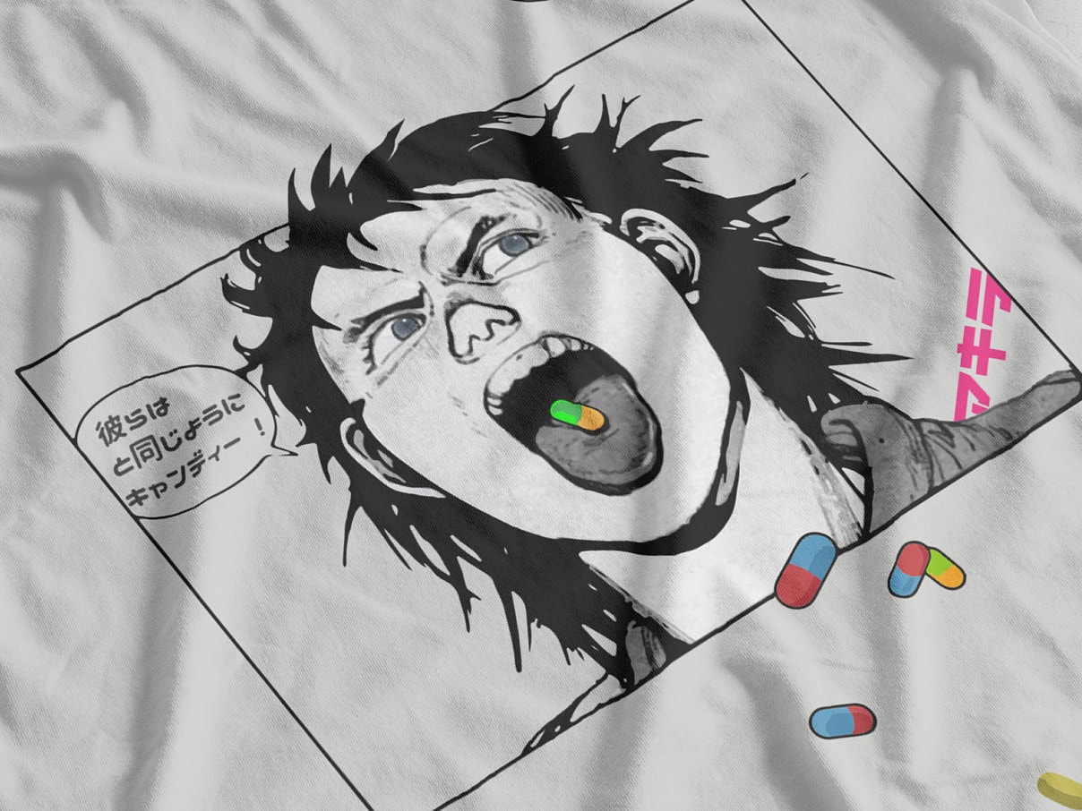 AKIRA They Just Like Candy Japanese - Cyberpunk- T-shirt