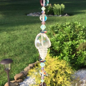 Connection - Healing Suncatcher/Swarovski Crystal/Prism/Spiritual/Green Crystal/Feng Shui/Zen/Meditation/Garden/Tree/Window Ornament/Rainbow