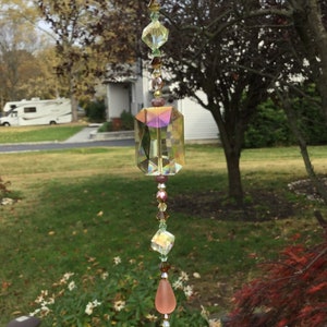 Healing Swarovski Crystal Suncatcher/Prism/Healing/Spiritual Suncatcher/Healing Stone Prism/Swarovski Crystal Prism/Garden/Window Art/Deco