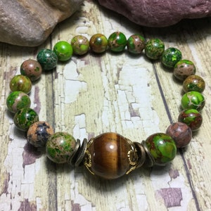 Healing - Jasper Bracelets/Healing Gemstone Bracelets/Unisex Stone Bracelets/Spiritual/Yoga/Mala/Zen/Meditation Stone Bracelets