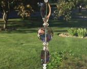 Free Shipping - Spiritual Connection - Healing Purple Crystal Prisms Spiritual Purple Crystal Suncatchers Healing Crystal Suncatchers