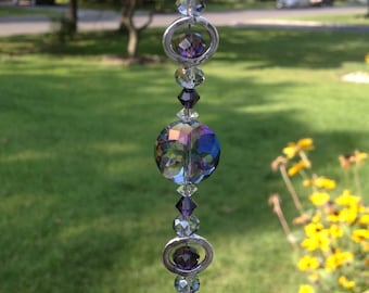 Energy - Healing Purple Crystal Suncatchers/Purple Crystal Prisms/Meditation Purple Crystal Suncatchers/Purple Suncatcher