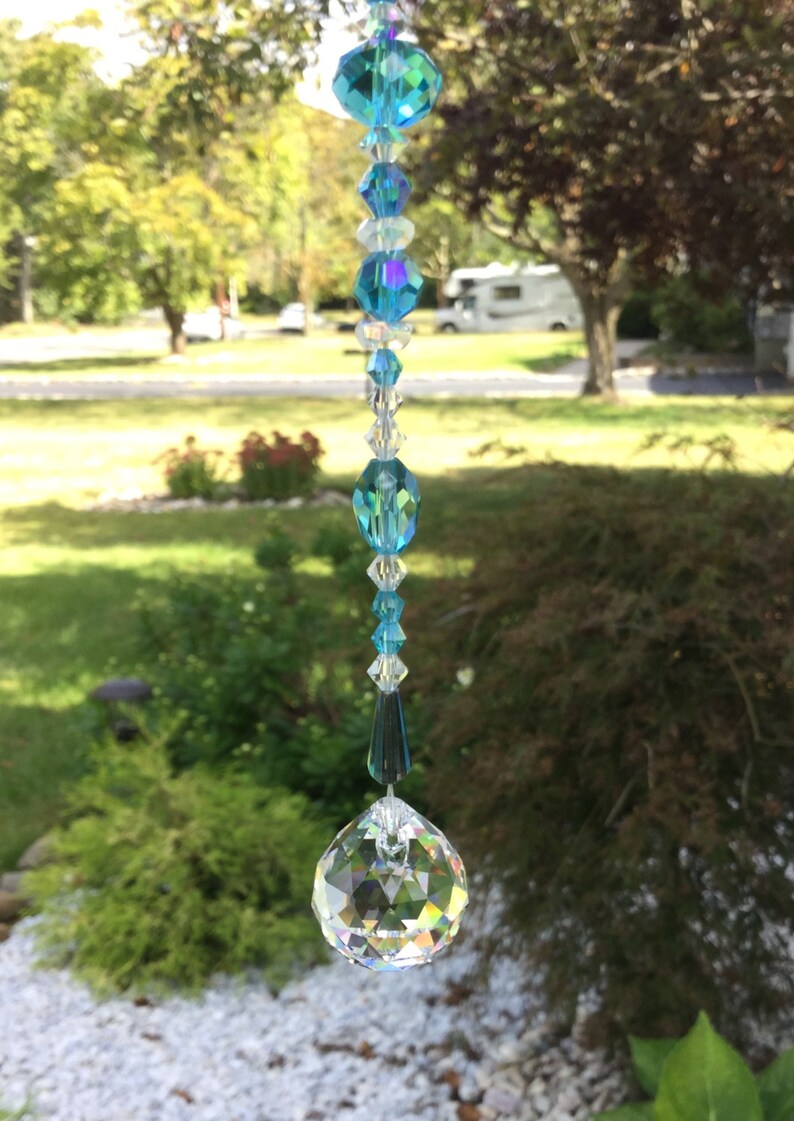 Connection Spiritual Blue Crystal Suncatchers/swarovski Etsy