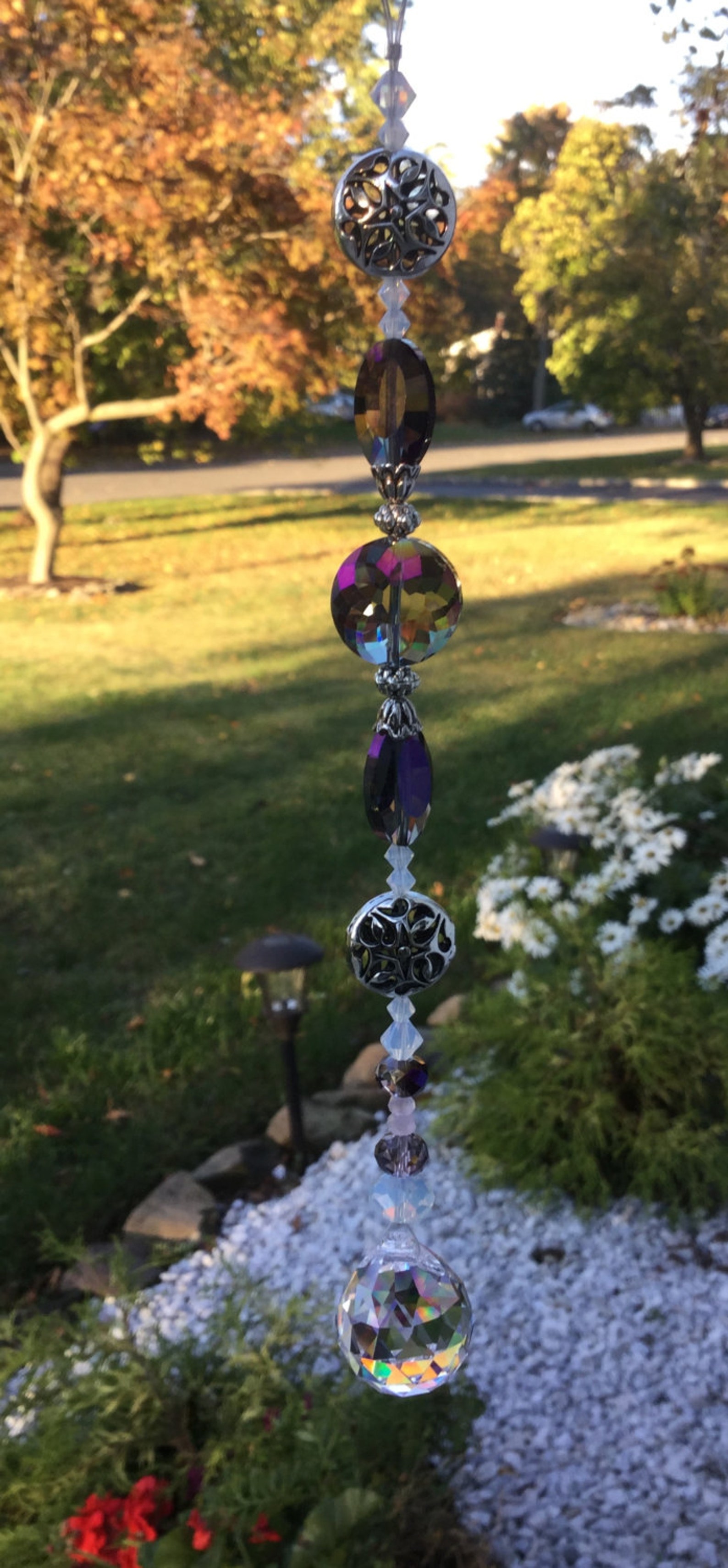 Spiritual Connection Healing Purple Crystal Prisms/spiritual Etsy