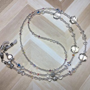 Communicatie - ID-sleutelkoord/kristallen ID-badgehouder/sleutelkoord Swarovski-kristallen/brilketting/brilkoord/masker/kralen/werkkoord