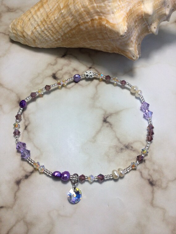 Cavigliera Con Perline Rotonde Di Labradorite Da 3 Mm