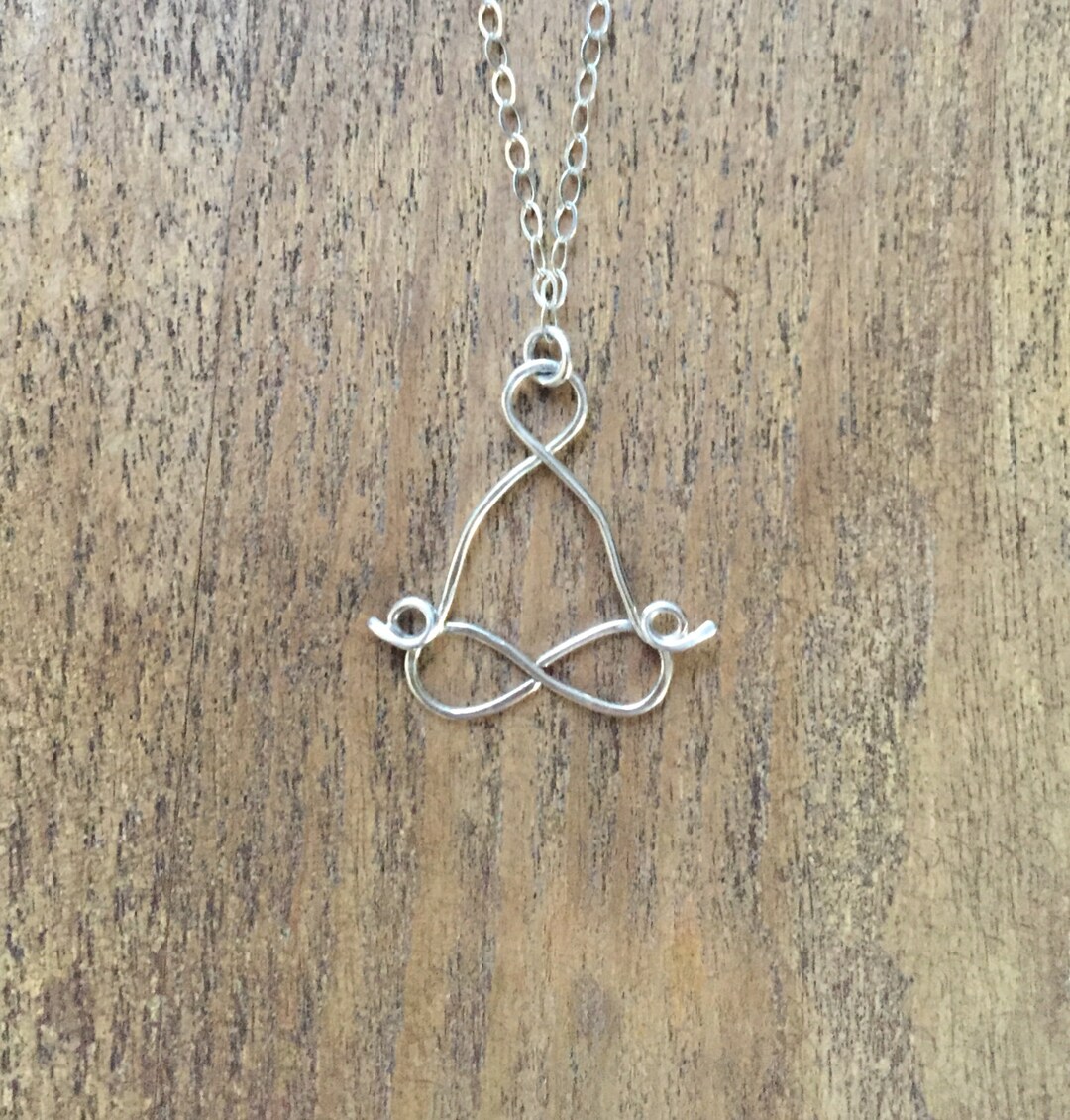 Sterling Silver Yogi Yoga Pose Wire Pendant Necklace Etsy