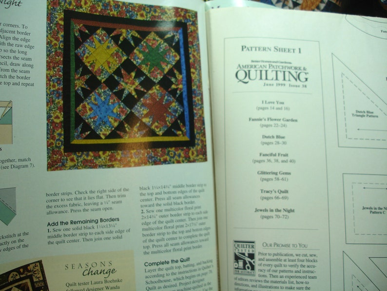 and June 1999 37 American Patchwork /& Quilting Issue 36 38 Better Homes and Gardens Apr Crafts Collection with pattern inserts Feb