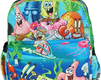 Personalizowany 12-calowy plecak Sponge Bob Square Pants Patricks Mr Krabs Squidward Sandy