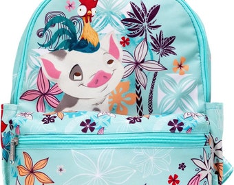 Mochila personalizada de nailon Disney Moana Pua Hei Hei de 13"