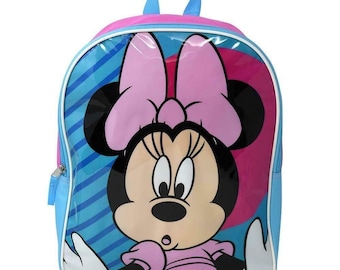 Personalized 15" Disney Minnie Mouse Large Bowtie Backpack School Bag Travel Pack