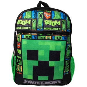 Sac à dos personnalisé Minecraft de 16 pouces avec sac d'école