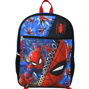パーソナライズされた16インチ マーベル スパイダーマン ピーター パーカー バックパック スクールバッグ 旅行用バッグ