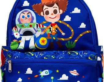 Personalisierte 13 " Disney Toy Story Buzz Lightjahre Woody Nylon Rucksack Schultasche Reisetasche