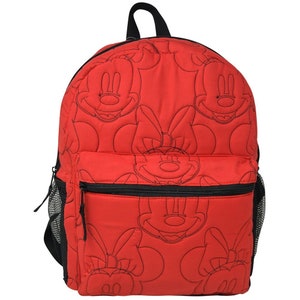 Sac à dos personnalisé brodé Disney Minnie de 16 po., sac d'école, sac de voyage