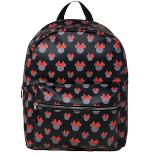 Personalized 16&quot; Disney Deluxe Minnie Mouse Faux Leather Backpack School Bag Travel Pack