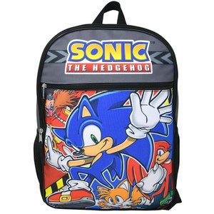 Sac à dos personnalisé 16 pouces Sega Sonic The Hedgehog Tails Knuckles Doctor Eggman