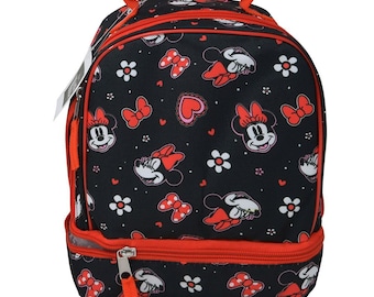 Personalisierte 10 " Disney Minnie Maus All Over Print Bottom Tasche Lunch Bag
