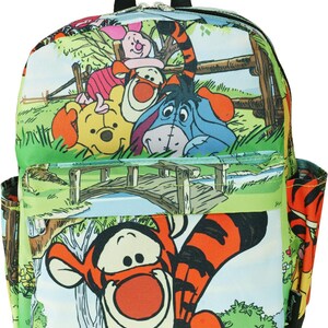 Mochila personalizada de 12" Deluxe Winnie the Pooh Tigger Piglet Eeyore Pooh