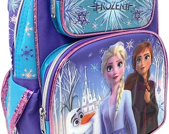 Personalized Licensed Disney Pixar Frozen 2 Elsa & Anna Kids Backpack 12" Small Bag