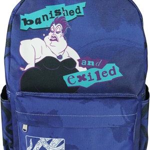 Personalized 16&quot; Disney Little Mermaid Ursula Purple Backpack
