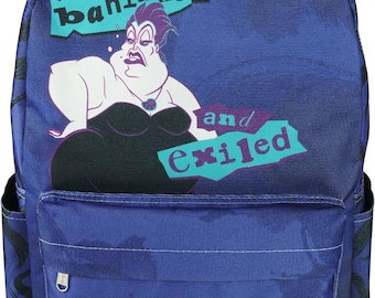Personalized 16" Disney Little Mermaid Ursula Purple Backpack