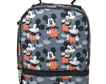Bolsa de almuerzo aislante con estampado integral de Disney Mickey Mouse personalizada de 9"